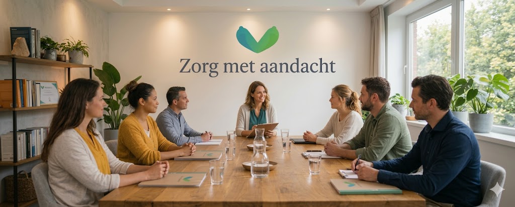 Begeleiders van Versacare in overleg